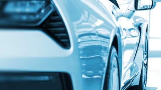 Close up of a car taillight