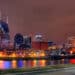 Skyline of Nashville, Tennessee at night.