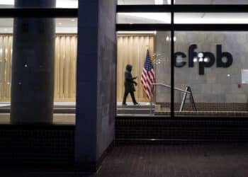 Outside picture of the CFPB office© 2020 Bloomberg Finance LP,