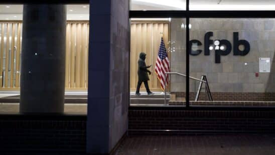 Outside picture of the CFPB office© 2020 Bloomberg Finance LP,