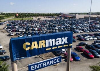 A CarMax dealership in Houston, Texas, US.