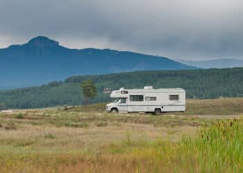 Camping at echo canyon reservoir, colorado.