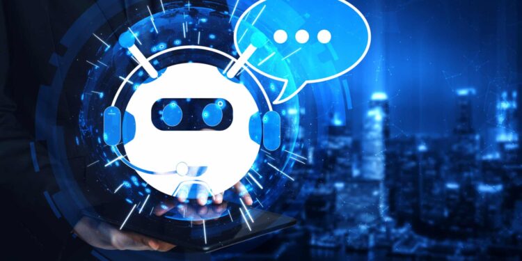 Ai chatbot smart digital customer service application concept