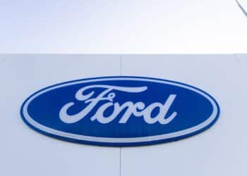 A sign at the Ford Motor Co. Dunton Technical Centre in Basildon, UK, on Tuesday, Feb. 14, 2023. Ford Motor Co. will dismiss some 11% of its workforce in Europe in the latest sign of industrial disruption caused by the automotive sectors shift to electric vehicles.