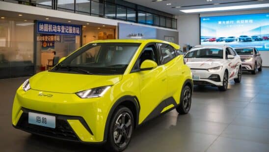 BYD EV at a shop in Haikou, Hainan Province, China© 2023 Bloomberg Finance LP