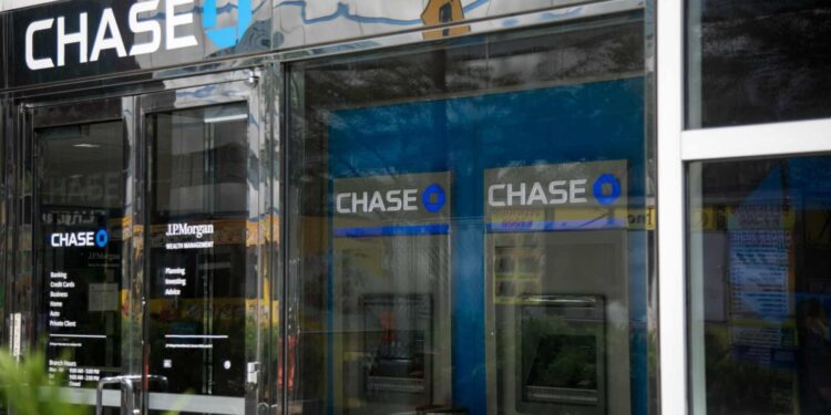 A JPMorgan Chase & Co. bank branch in New York, US, on Thursday, July 6, 2023. JPMorgan Chase & Co. is scheduled to release earnings figures on July 14. Photographer: Michael Nagle/Bloomberg