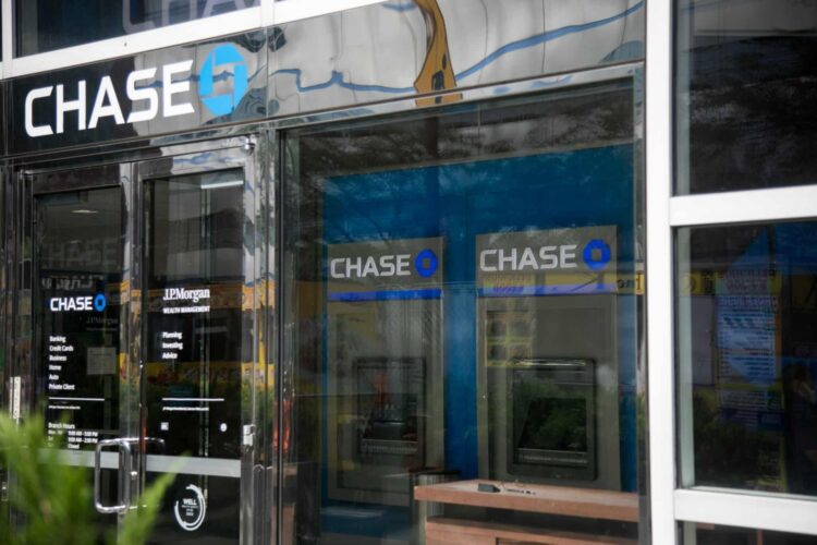 A JPMorgan Chase & Co. bank branch in New York, US, on Thursday, July 6, 2023. JPMorgan Chase & Co. is scheduled to release earnings figures on July 14. Photographer: Michael Nagle/Bloomberg