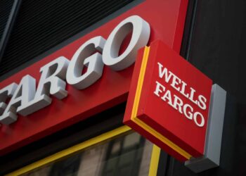 A Wells Fargo bank branch in New York, US, on Thursday, July 6, 2023. Wells Fargo & Co. is scheduled to release earnings figures on July 14.