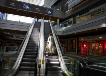 A shopper at Brickell City Center in Miami, Florida, US, on Wednesday, June 14, 2023. The US Census Bureau is scheduled to release retail sales figures on June 15.