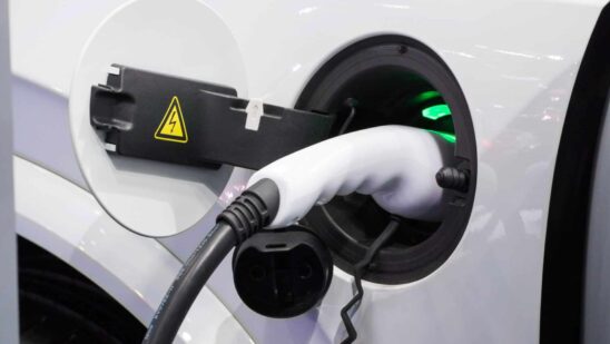 Electric vehicle charging station for home with ev car