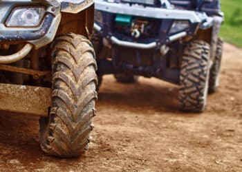 Close up of ATV tire