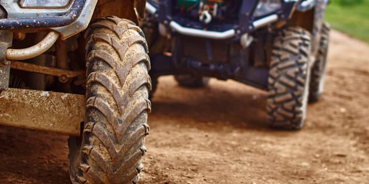 Close up of ATV tire