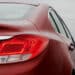 Close up of taillight on a red car