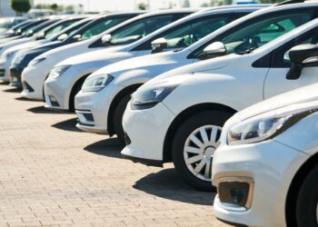 Row of used cars