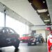 cars in dealership showroom