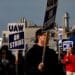 UAW members and supporters on a picket line outside the Ford plant in Wayne, Michigan, on Sept. 20.