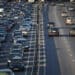 Cars on a busy highway