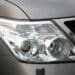 Closeup of car head lamp