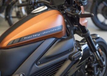 A Harley-Davidson LiveWire electric motorcycle
