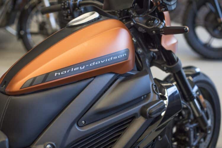 A Harley-Davidson LiveWire electric motorcycle