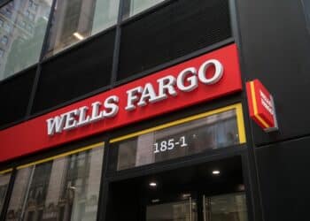A Wells Fargo bank branch in New York