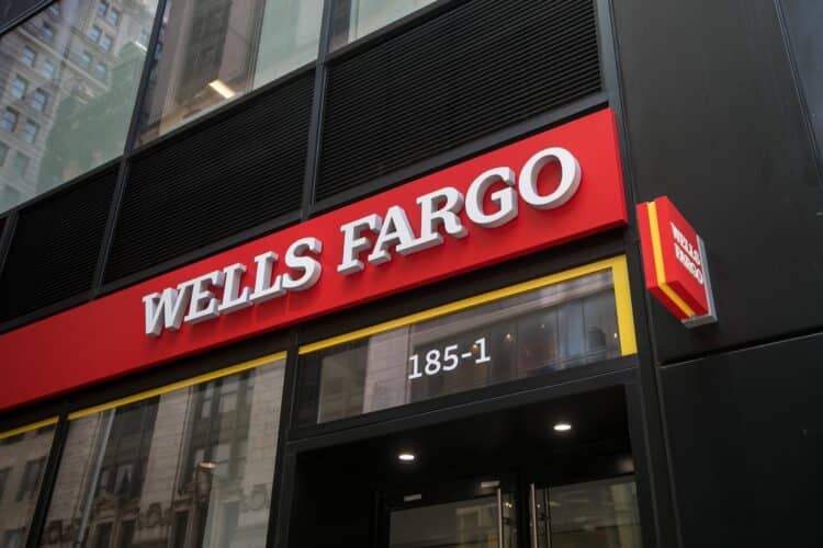 A Wells Fargo bank branch in New York
