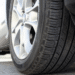 Close up of car tire