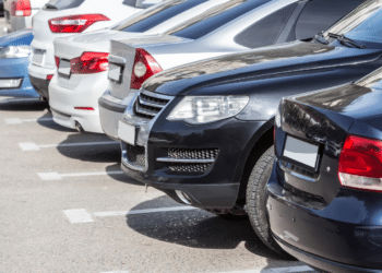 Cars in a parking lot