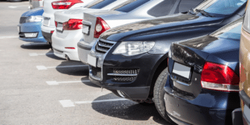 Cars in a parking lot