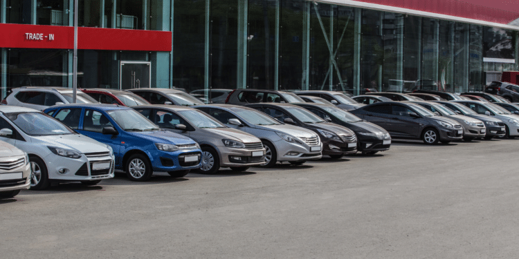 Stock on a dealer lot