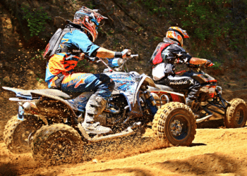ATVs riding on dirt