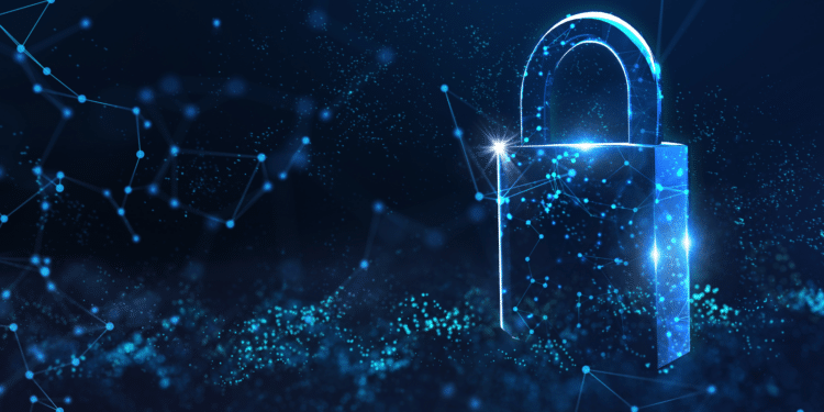 Concept art of a blue and black lock lighting up