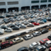 Cars in a giant parking lot
