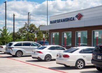 A Bank of America branch in Austin, Texas, US