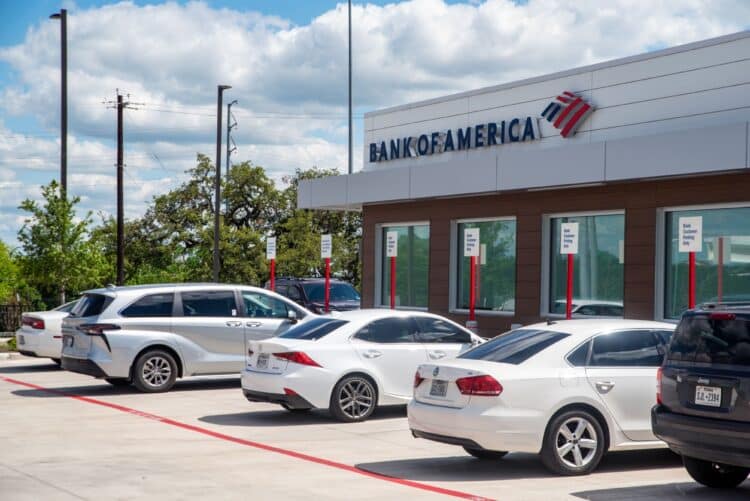 A Bank of America branch in Austin, Texas, US