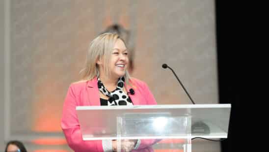Betty Jotanovic, Santander Consumer USA, at the 2023 Women in Auto Finance Luncheon.