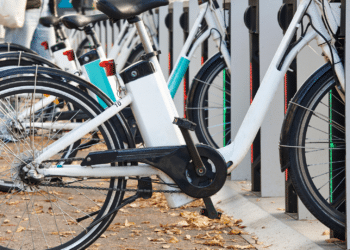 e-bikes in a row