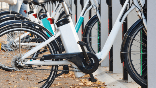 e-bikes in a row
