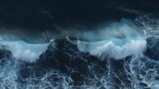 dark ocean waves cresting