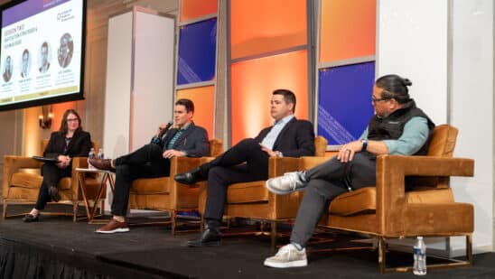 Panelists on stage at the 2023 Powersports Finance Summit
