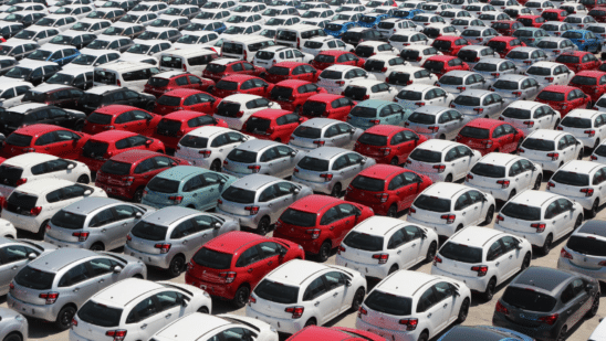 Cars waiting to be shipped