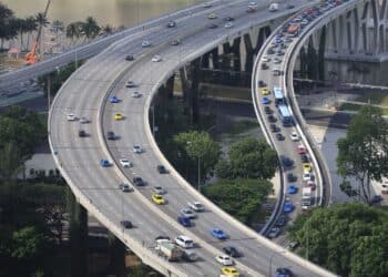 cars on highway