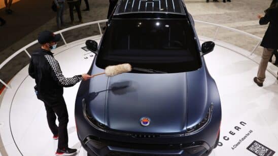 A Fisker Ocean all-electric SUV