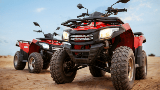 ATV's parked