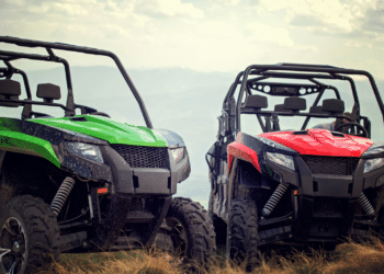 ATVs at the top of a hill