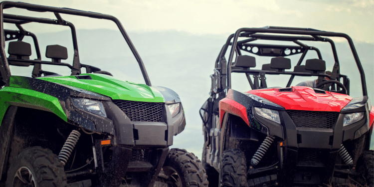 ATVs at the top of a hill
