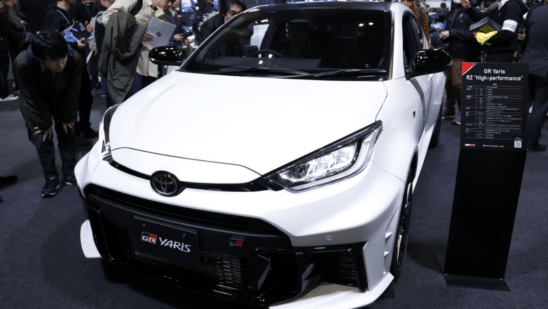 Toyota Yaris at an auto show