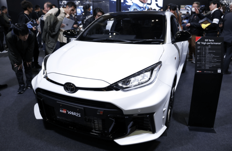 Toyota Yaris at an auto show
