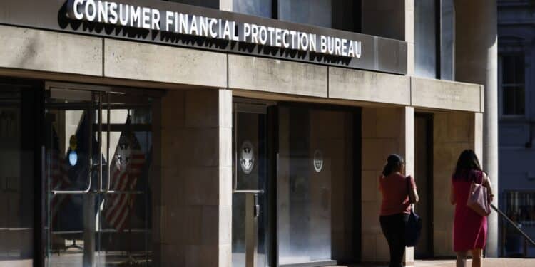 The US Consumer Financial Protection Bureau (CFPB) headquarters in Washington, DC, US.
