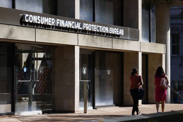 The US Consumer Financial Protection Bureau (CFPB) headquarters in Washington, DC, US.